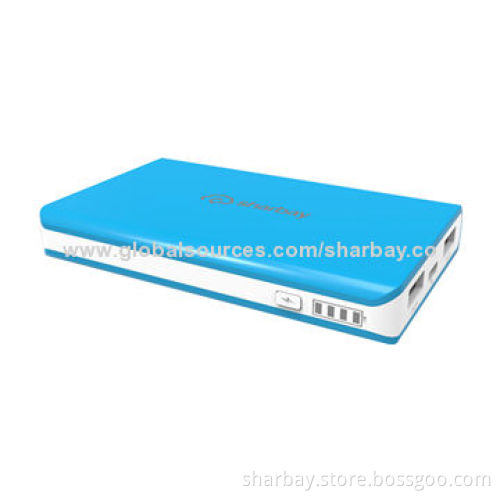 Dual USB Port Power Banks with 6,000mAh Capacity, 5V/1A and 5V/2.1A Output, 5V/1A Input, Ultrathin